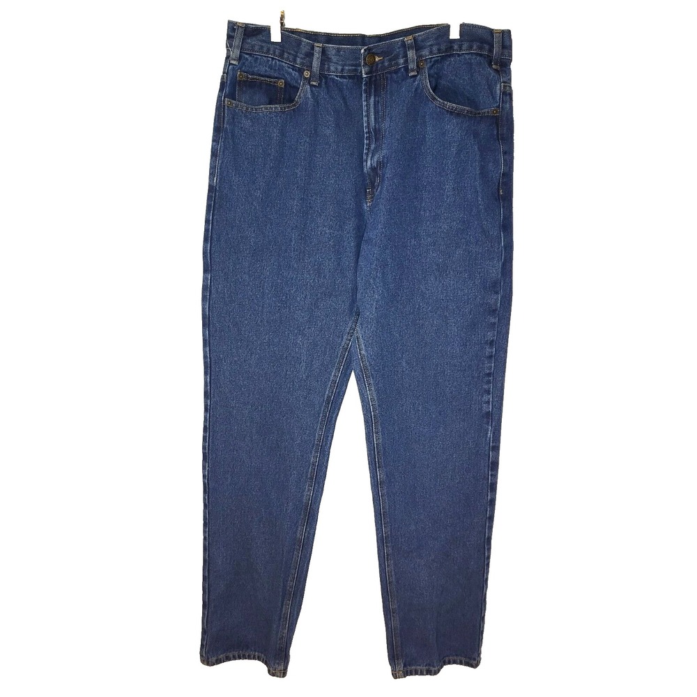 Full‎ Blue Mid Wash Blue 5 Pocket 100 % Cotton Straight Leg Jean 38X36